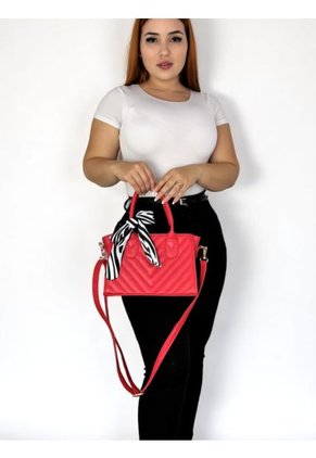 Bolso Satchel Mediano Elegante Para Mujer Karla Chacon Rojo