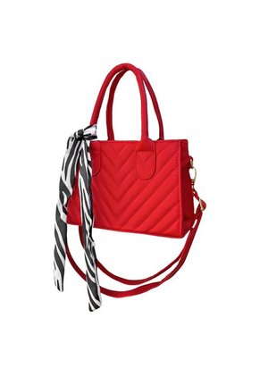 Bolso Satchel Mediano Elegante Para Mujer Karla Chacon Rojo