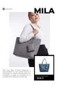 Bolso Tote Cartera Dama Cartera Mujer Karla Chacon Mila Azul de KARLA CHACON