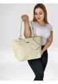 Bolso Tote Elegante Para Mujer Con Monedero Karla Chacon Mila Beige de KARLA CHACON