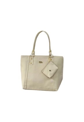 Bolso Tote Elegante Para Mujer Con Monedero Karla Chacon Mila Beige