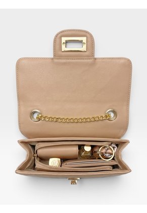 Bolso Manos Libres Elegante Bandolera De Dama Mujer Karla Chacon Sanz Nude