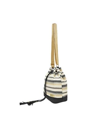 Bolso Manos Libres Bucket Dama Mujer Karla Chacon Aria Negro