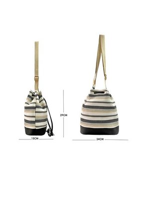 Bolso Manos Libres Bucket Dama Mujer Karla Chacon Aria Negro