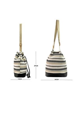 Bolso Manos Libres Bucket Dama Mujer Karla Chacon Aria Negro