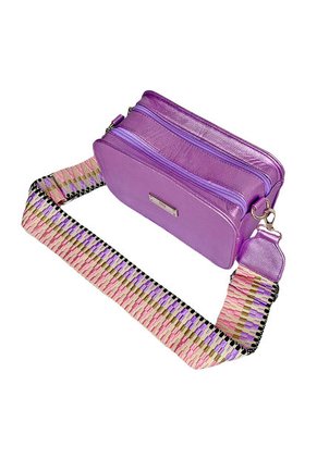 Bolso Manos Libres De Dama Mujer Karla Chacon Vega Lila