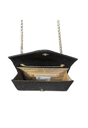 Bolso Clutch Elegante Para Fiesta Karla Chacon Maite Negro
