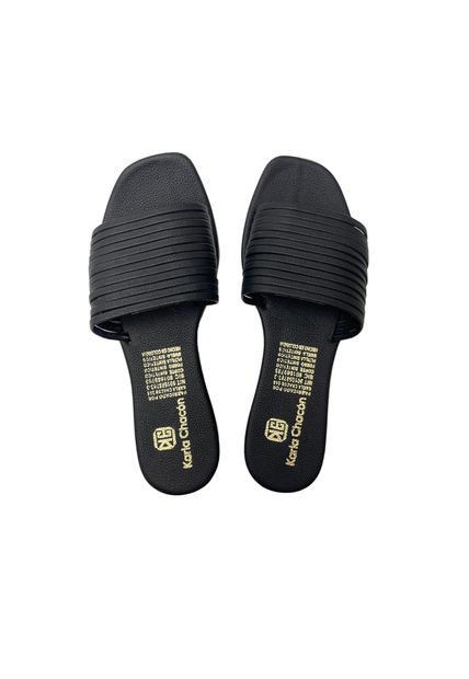 Calzado Zapato Mujer Casual Sandalia Dama Karla Chacon Francy Negro