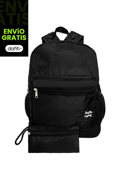 Morral Casual Mediano Unisex Karla Chacon Gaia Negro