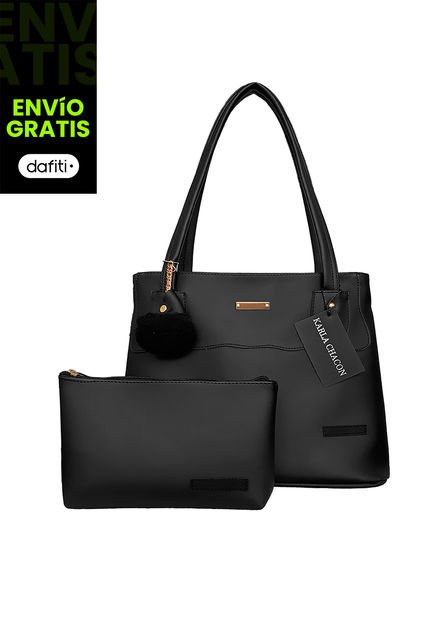 Bolso Dama Cartera Mujer Karla Chacon Gema Negro