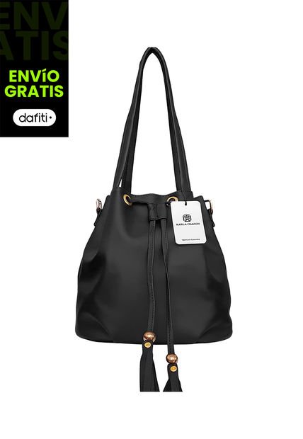 Bolso Cartera Mujer Dama Karla Chacon Iris Negro