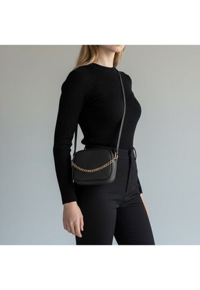 Bolso Manos Libres De Dama Mujer Karla Chacon Sade Negro