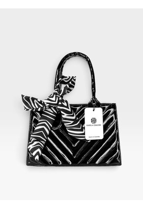 Bolso Cartera Mujer Dama Karla Chacon Issa Negro