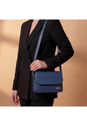 Set De Bolsos Para Mujer Bolso Tote Mila + Bolso Manos Libres Nova + Monedero Karla Chacon Azul