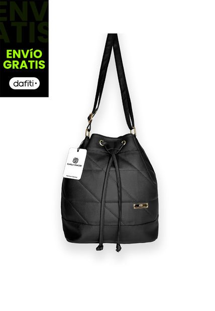 Bolso Manos Libres De Dama Mujer Karla Chacon Nena Negro