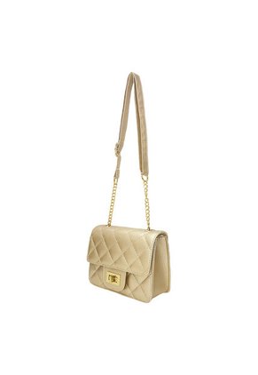 Bolso Manos Libres De Dama Mujer Karla Chacon Sanz Dorado