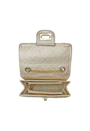 Bolso Manos Libres De Dama Mujer Karla Chacon Sanz Dorado