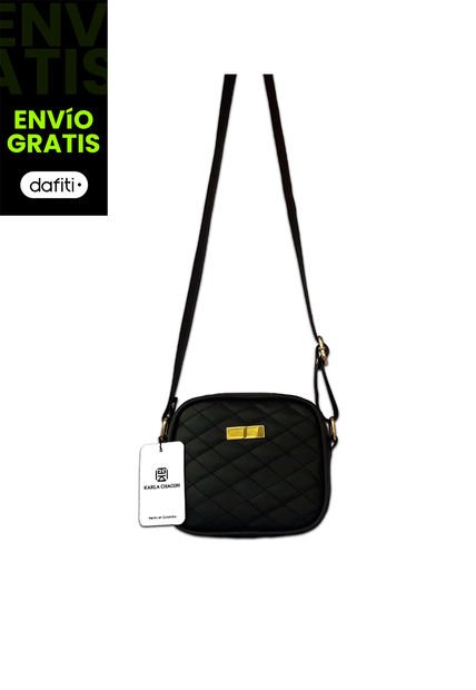 Bolso Manos Libres De Dama Mujer Karla Chacon Sade Negro