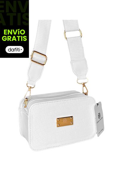 Bolso Manos Libres De Dama Mujer Karla Chacon Evah Blanco