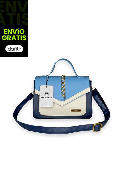 Bolso Manos Libres De Dama Mujer Karla Chacon Magy Azul