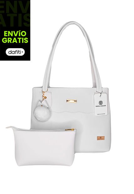 Bolso Dama Cartera Mujer Karla Chacon Gema Blanco