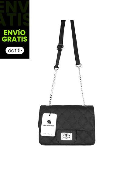 Bolso Manos Libres De Dama Mujer Karla Chacon Sanz Negro