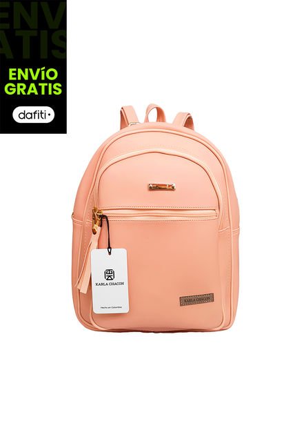 Morral Casual Mediano De Dama Mujer Karla Chacon Moka Rosa