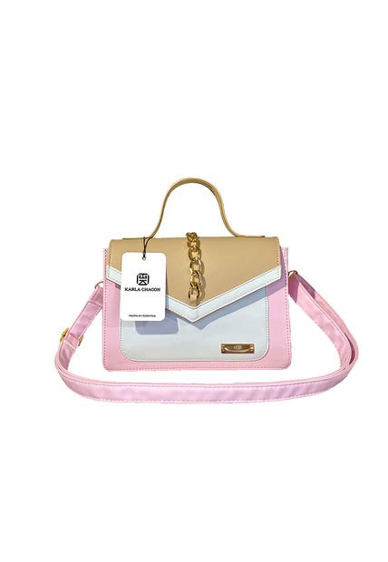 Bolso Manos Libres De Dama Mujer Karla Chacon Magy Rosa
