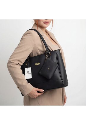 Bolso Dama Cartera Mujer Karla Chacon Crez Negro