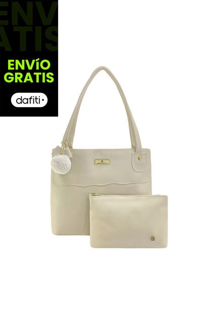 Bolso Dama Cartera Mujer Karla Chacon Gema Beige