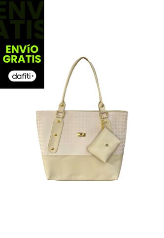 Bolso Tote Elegante Para Mujer Con Monedero Karla Chacon Gala Beige KARLA CHACON