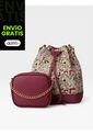 Set Dos Piezas Combo Bolso Mediano Y Manos Libres Borgoña Aria-Sade de KARLA CHACON
