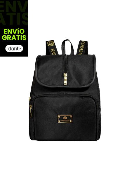 Bolso Dama Morral Casual Mediano Mujer Karla Chacon Yass Negro