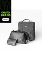 Combo Set Morral Gina + Manos Libres Cuba + Monedero Karla Chacon Negro de KARLA CHACON