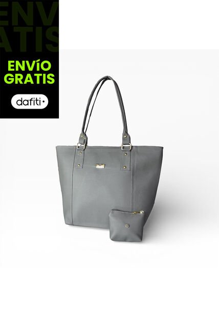 Bolso Mochila Bucket Dama Cartera Mujer Karla Chacon Mila Gris