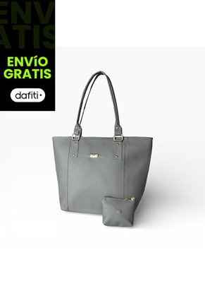 Bolso Mochila Bucket Dama Cartera Mujer Karla Chacon Mila Gris