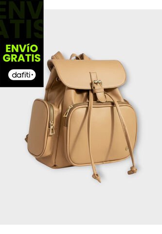 Bolso Maletin Morral Casual Para Mujer Con Herrajes Dorado Karla Chacon Abby Arena KARLA CHACON