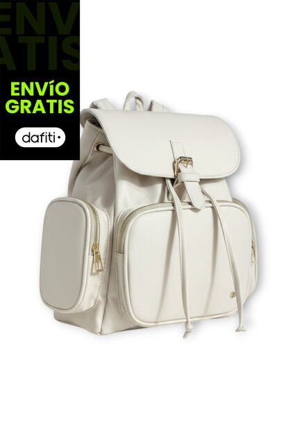 Morral Casual Para Mujer Con Herrajes Dorados Karla Chacon Abby Beige