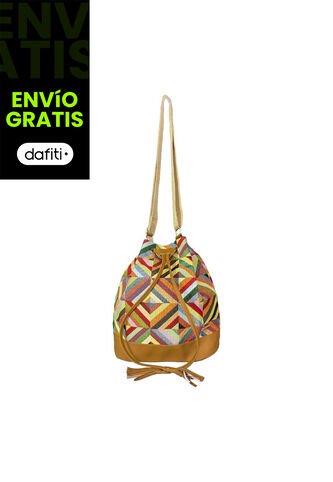 Bolso Manos Libres Bucket Dama Mujer Karla Chacon Aria Miel KARLA CHACON