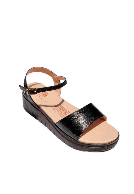 Calzado Zapato Mujer Casual Sandalia  Dama Karla Chacon Gretel Negro