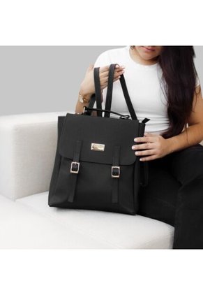 Combo Set Morral Gina + Manos Libres Cuba + Monedero Karla Chacon Negro