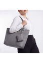 Bolso Dama Cartera Mujer Karla Chacon Mila Gris de KARLA CHACON