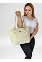 Bolso Tote Elegante Para Mujer Con Monedero Karla Chacon Mila Beige de KARLA CHACON