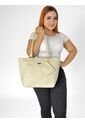 Bolso Tote Elegante Para Mujer Con Monedero Karla Chacon Mila Beige de KARLA CHACON