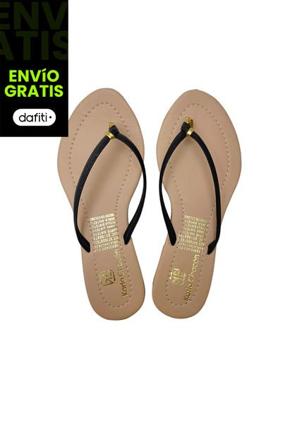 Calzado Zapato Mujer Casual Sandalia Dama Karla Chacon Sandra Negro