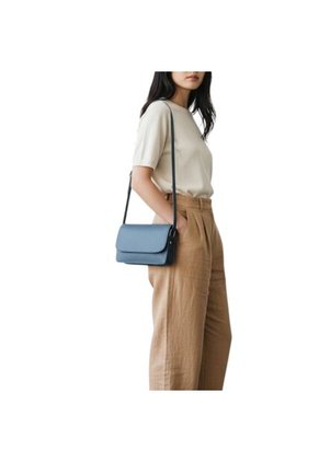 Combo Set Dos Piezas Bolso De Hombro Aria + Bolso Manos Libres Nova Karla Chacon Azul