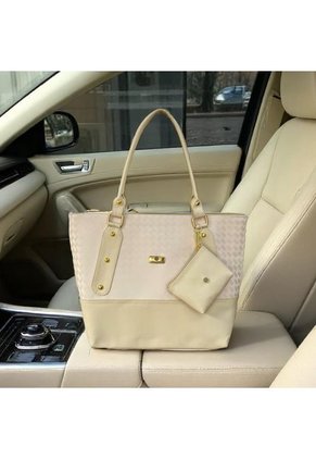 Bolso Tote Elegante Para Mujer Con Monedero Karla Chacon Gala Beige