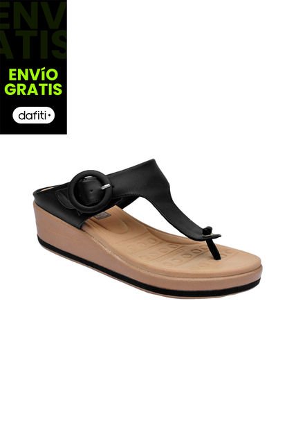 Calzado Zapato Mujer Casual Sandalia Dama Karla Chacon Larisa Negro