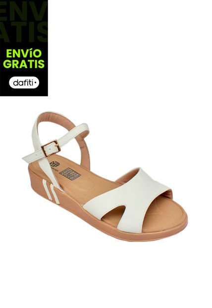 Calzado Zapato Mujer Casual Sandalia Dama Karla Chacon Arelis Blanco