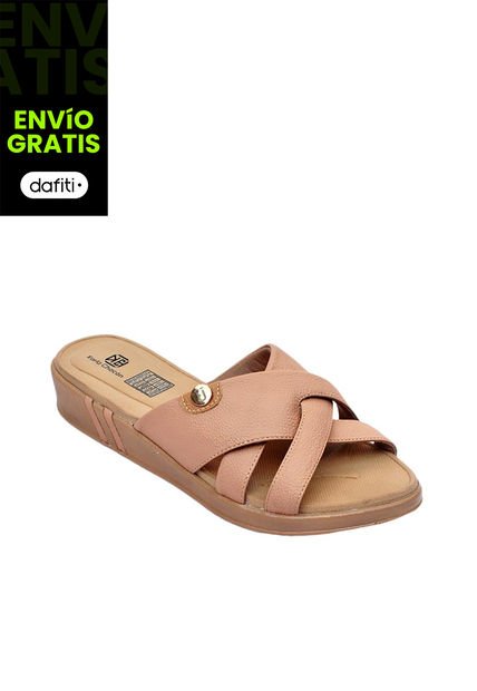 Calzado Zapato Mujer Casual Sandalia Dama Karla Chacon Gisela Canela